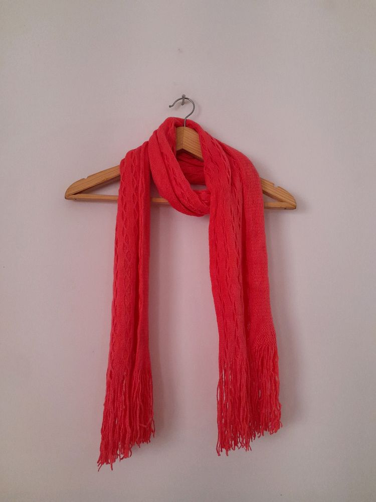 Pink Knitted Scarf (Women's)