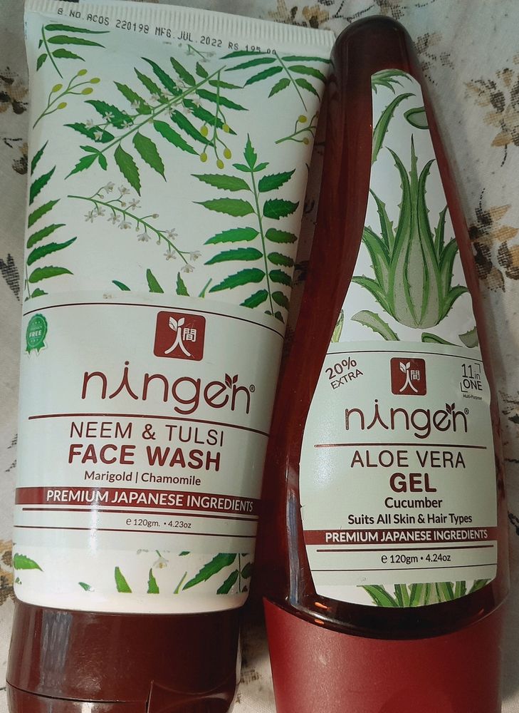 Ningen Face Wash And Aloe Vera Gel