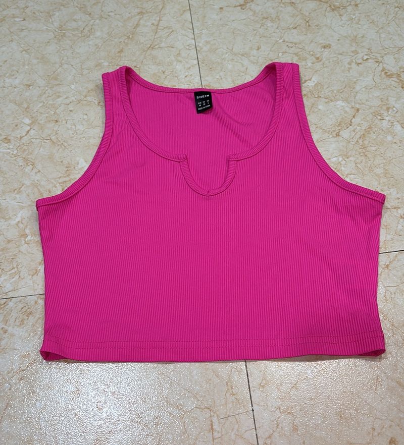 SHEIN HOT PINK TANK TOP NEW