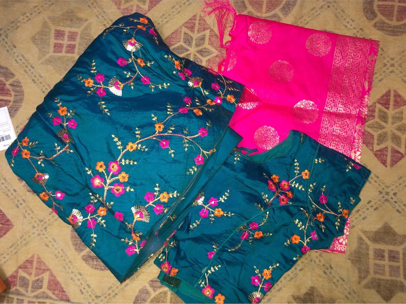 Lahanga Choli With Banarsi Duptta