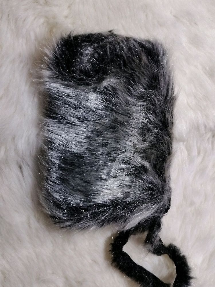 Black Fur Pouch