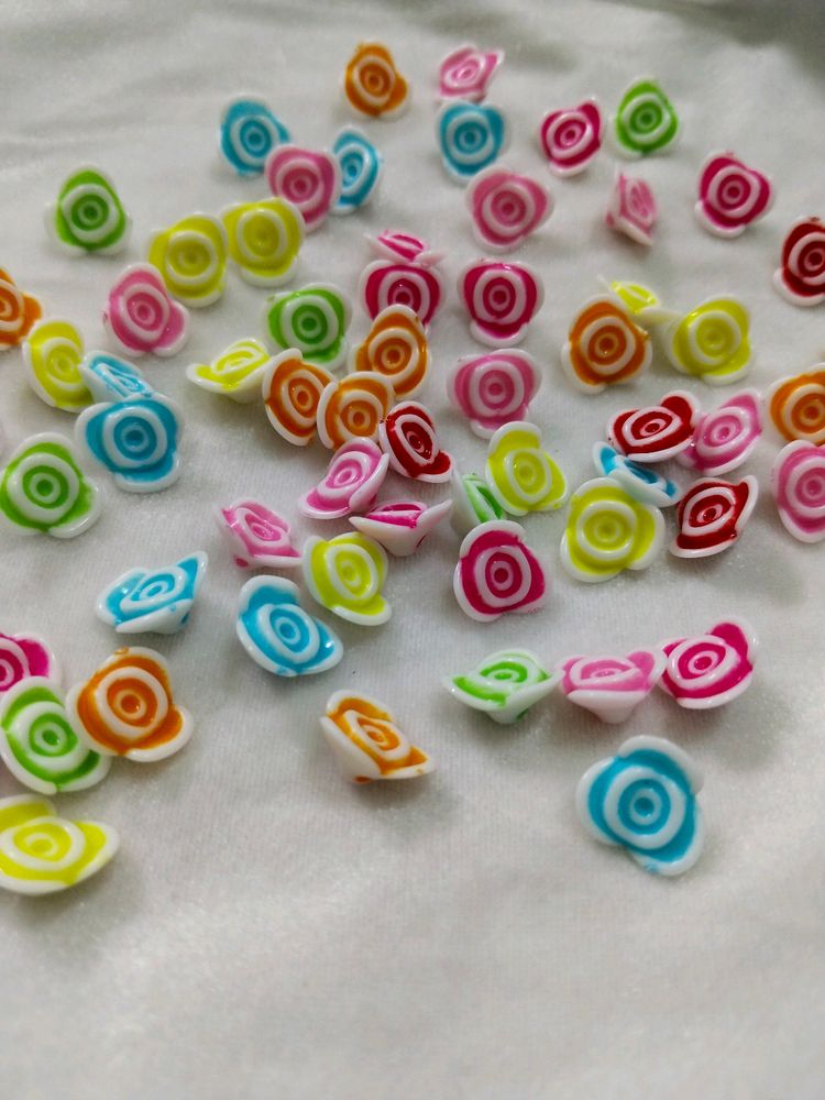 50 Pis Flower Material Acrylic