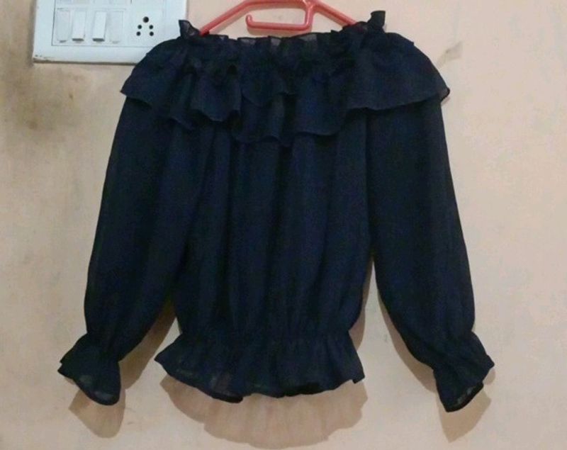 Balloon Top Navy Blue