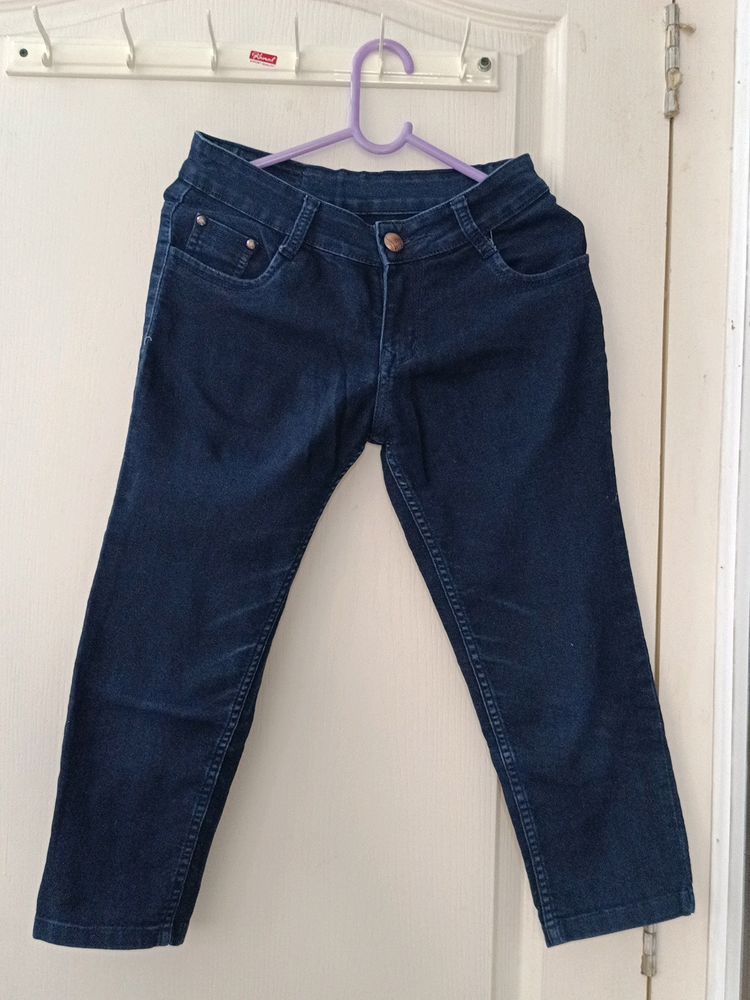 3/4th Navy Blue Jean