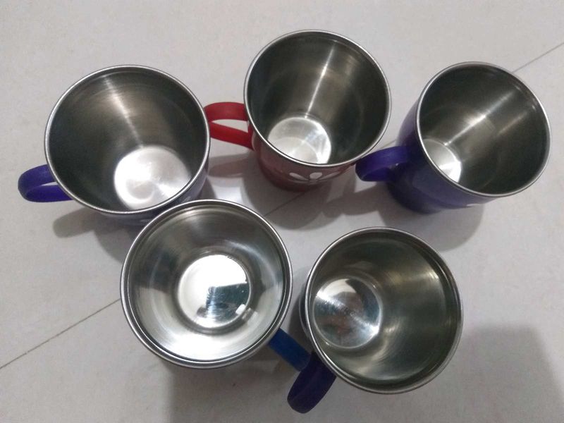 cups plastic &steel small size