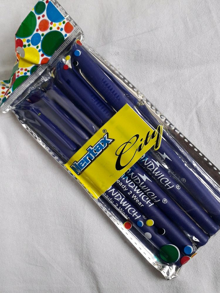 Dot Ball Pen Blue Pack Of 5 Refillable