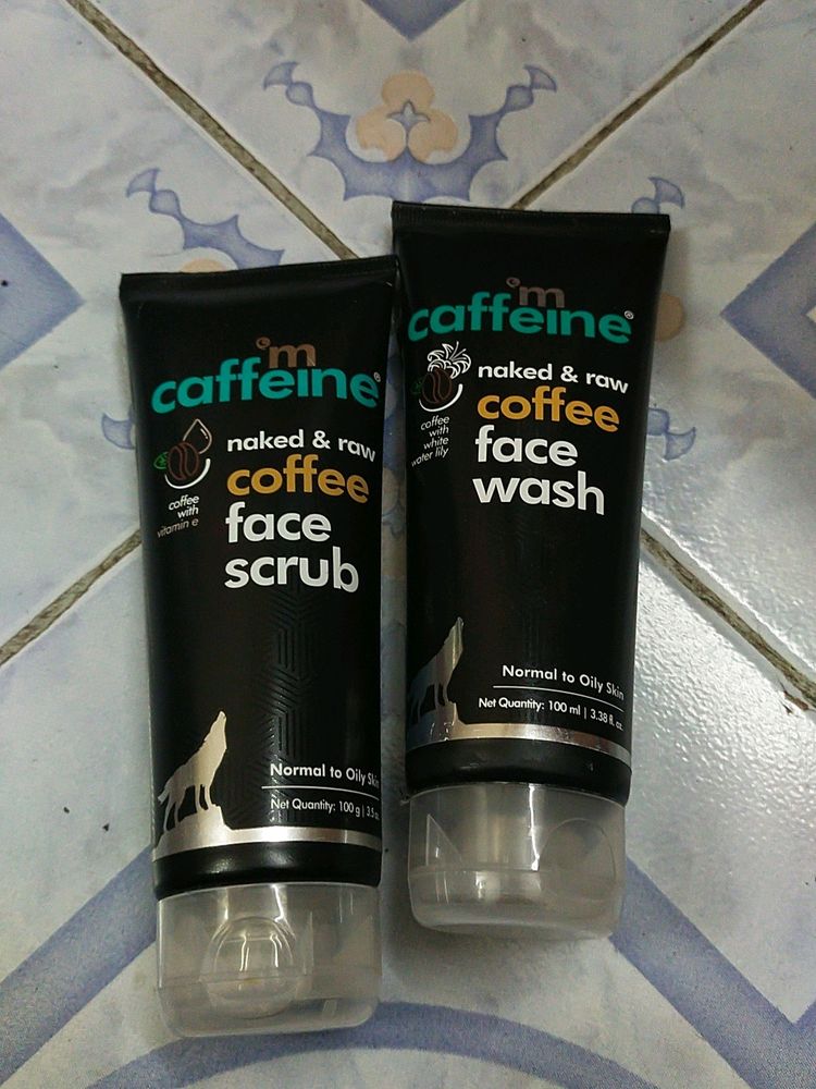 m caffeine naked & raw coffee scrub And Face Wash