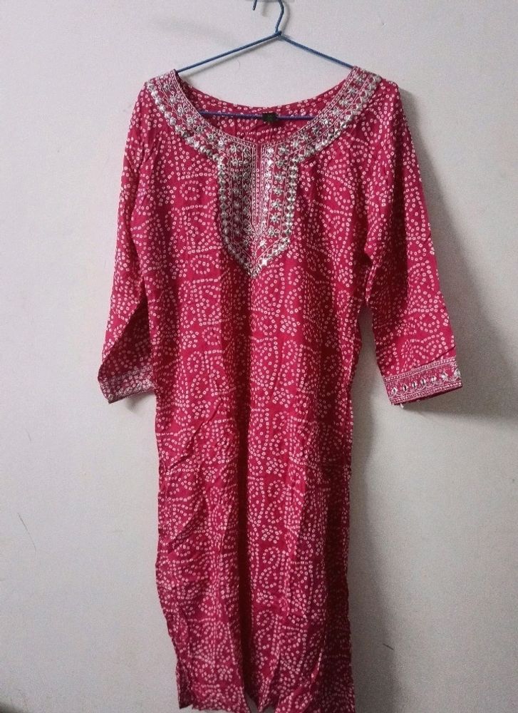 Pink Kurta.