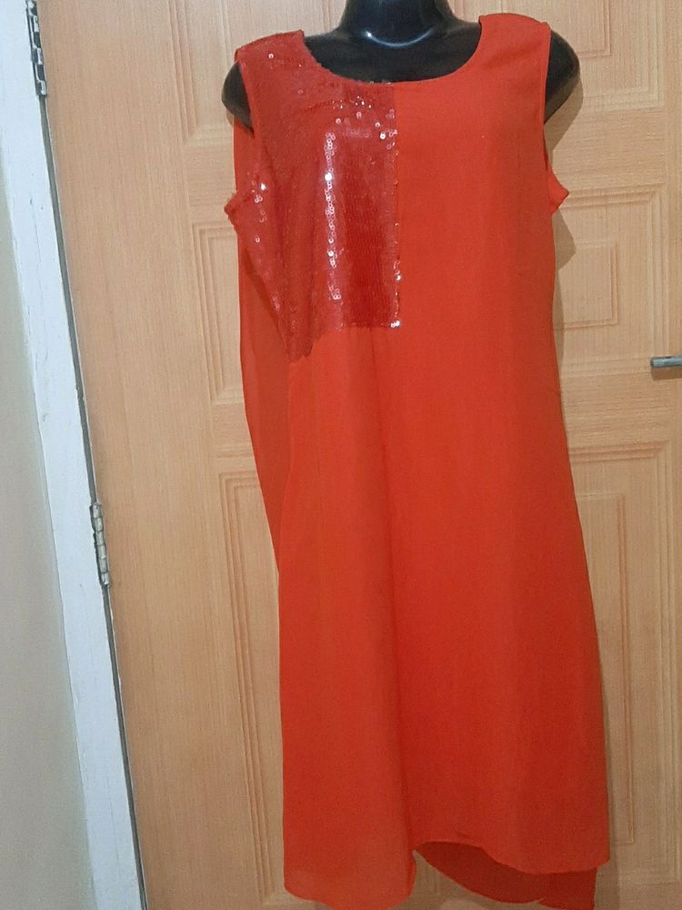 Red Sequence Party Dress.