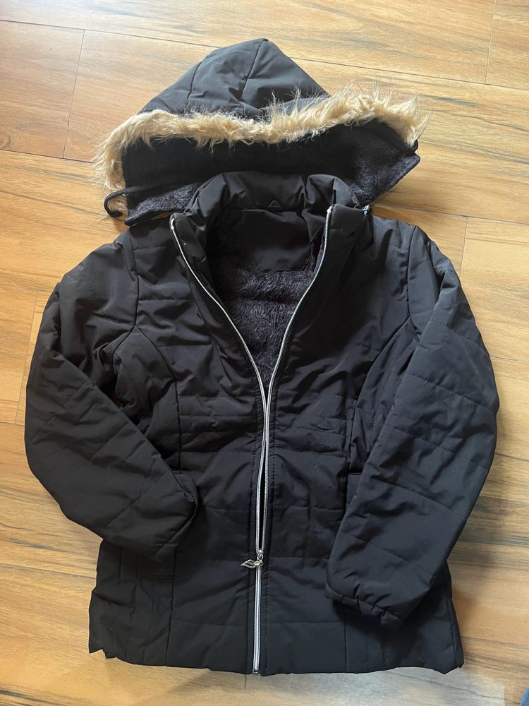 Brand new black girls jacket with detachable hood