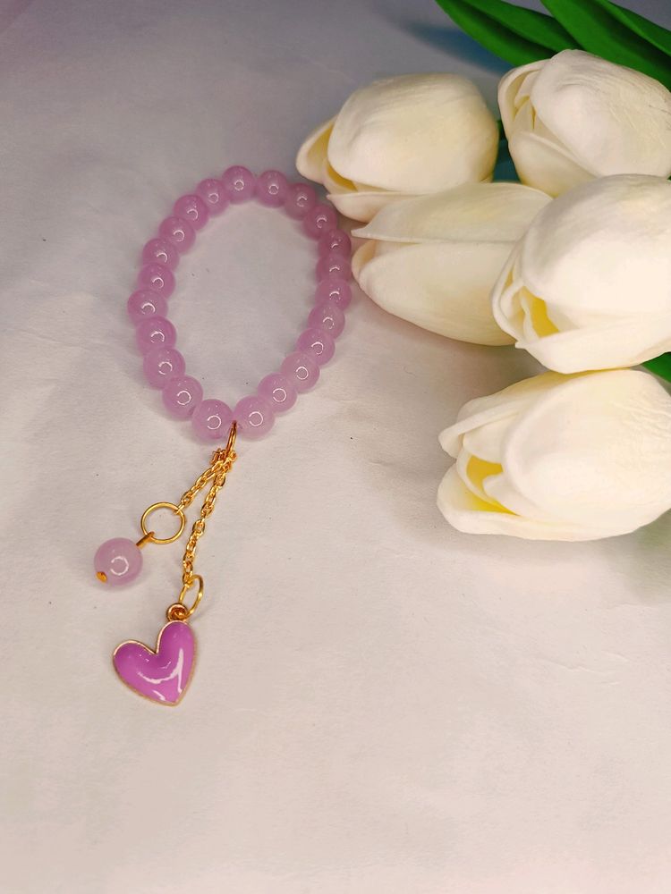 Purple And Lavender 🪻 Heart Bracelet