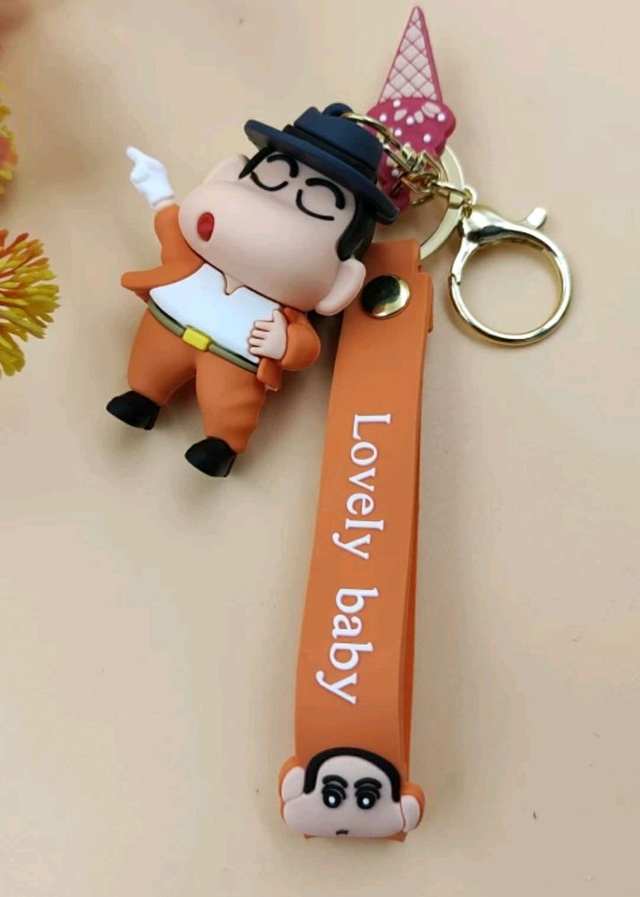 Orange Shin-chan Sunny Boy Keychain