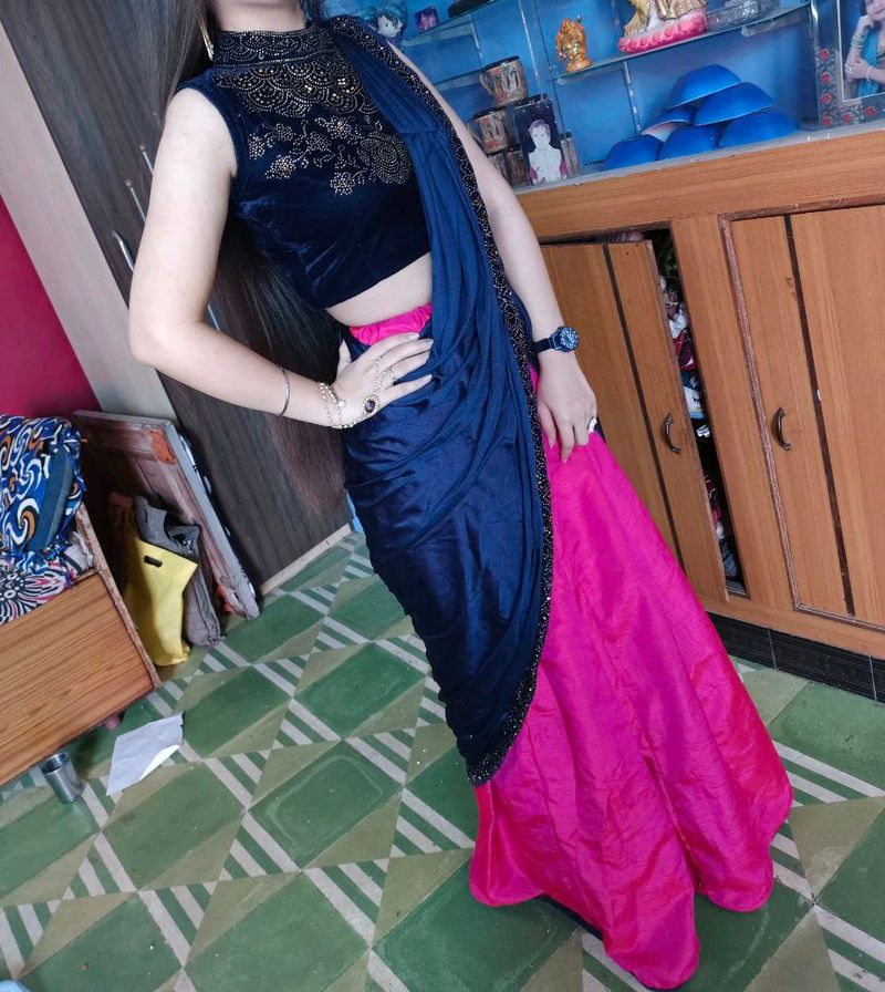 Luxury Lahenga Cum Ready To Wear Saree