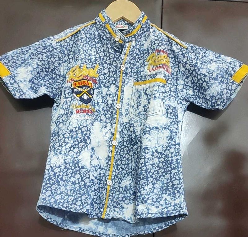 Multi Printed Shirt For Baby Boy 3- 4 Year