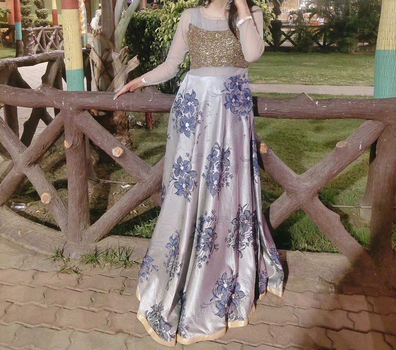 Ethnic Flared Gown