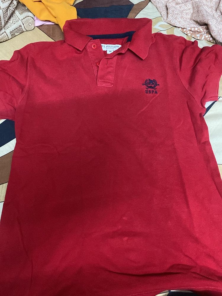 Red US POLO T SHURT