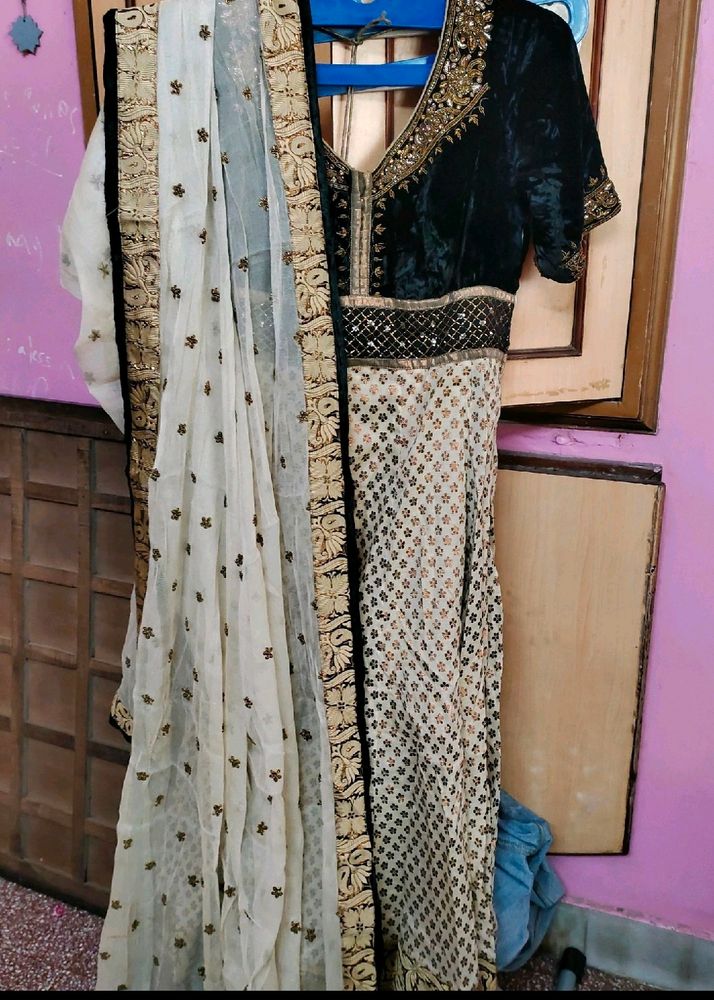 Velvet Dress With Heavy Dupatta