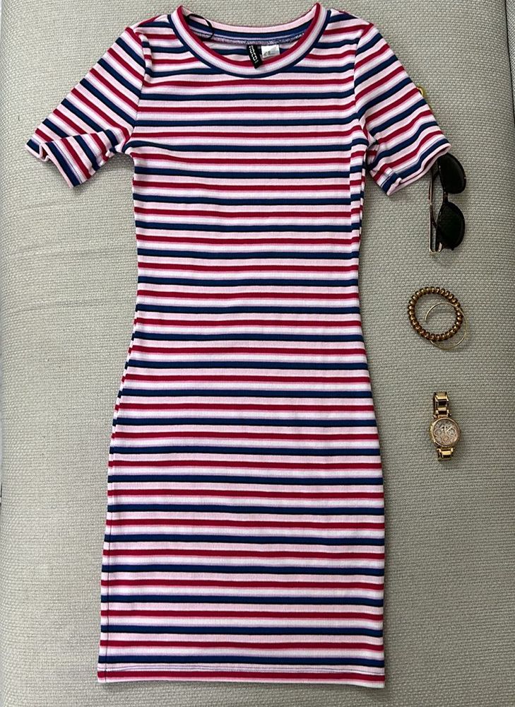 H&M 90s Striped Dress