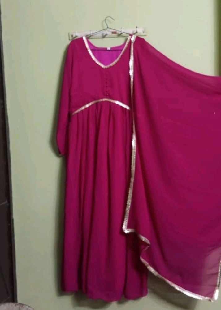 New/Unused Aaliya Cut Gown With Dupatta