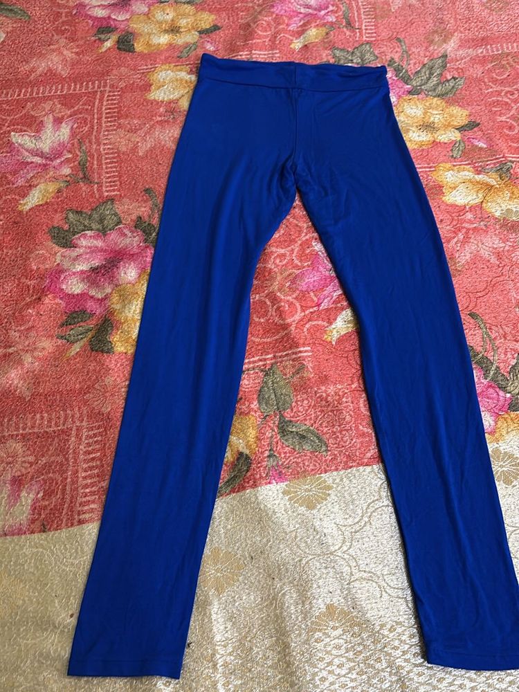 Blue Skinny Tight Leggings/ Gym Wear