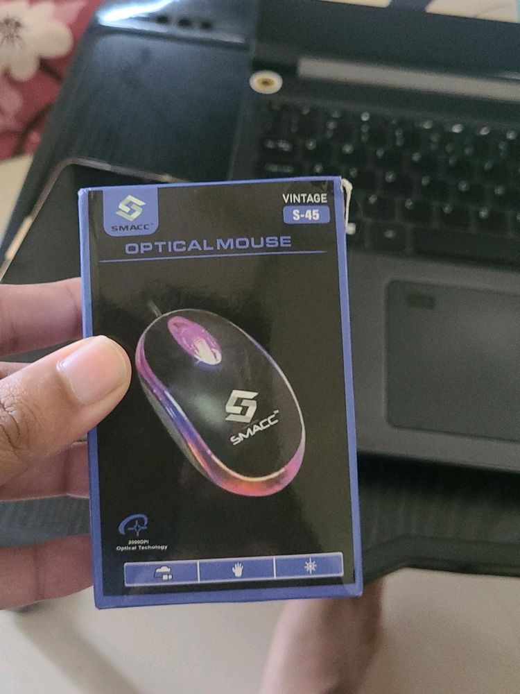 Like New Small Optical Wired Mouse - Only Used Twi