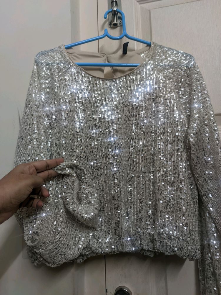 Sequins Off-white Top