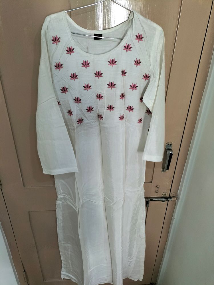 White Long Kurti