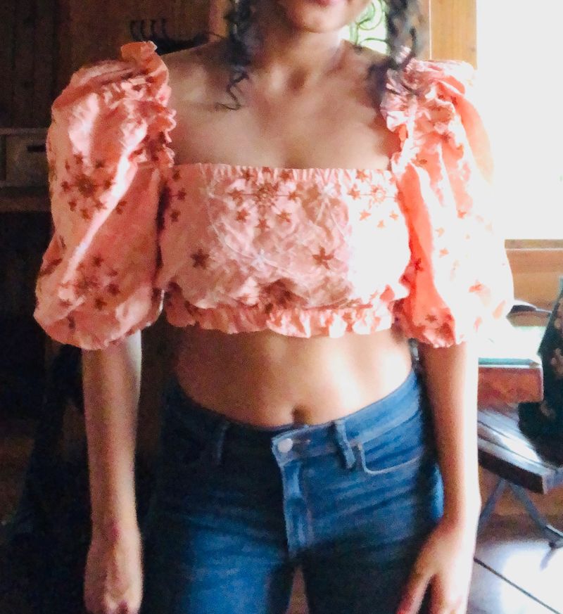 Zara Floral Crop Top