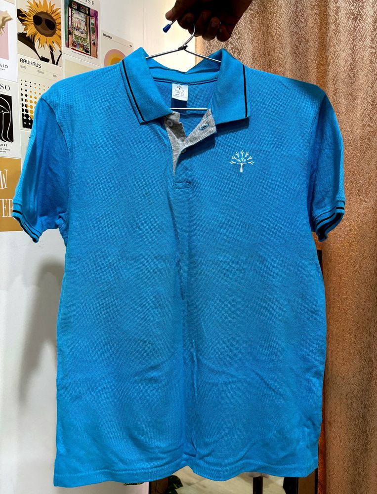 Sports Cotton Shirt - Blue