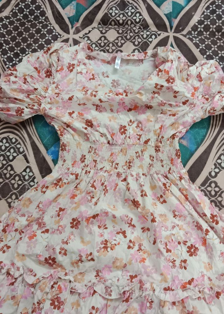 Mini Floral Print Dress