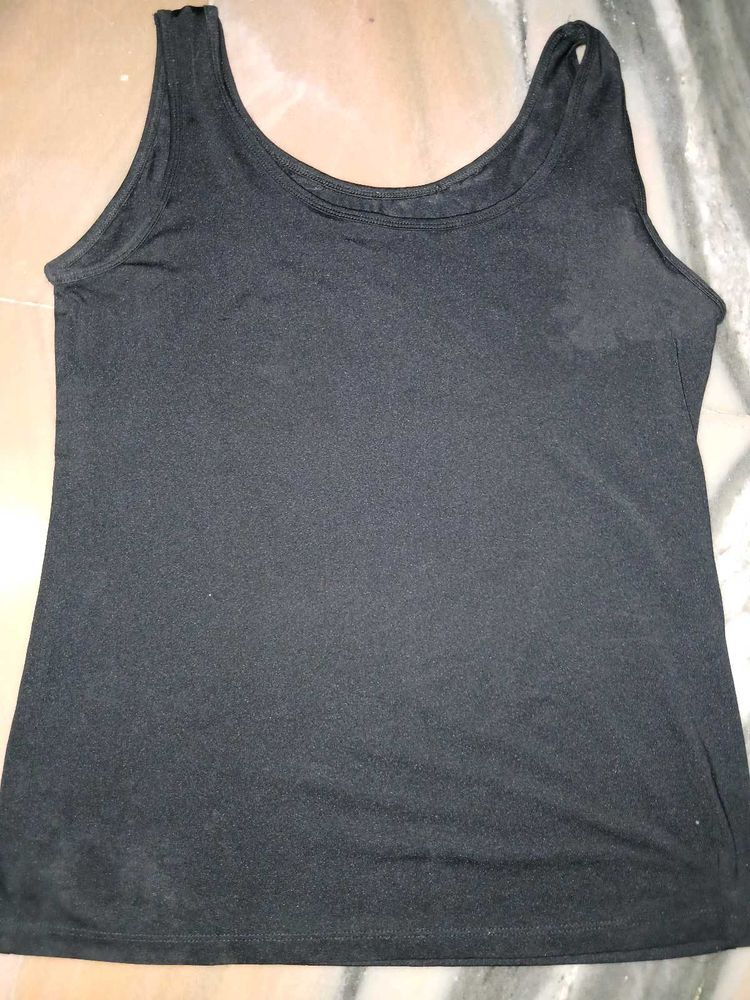 Black Fitted Tank Top, Fit S/ M Both, New