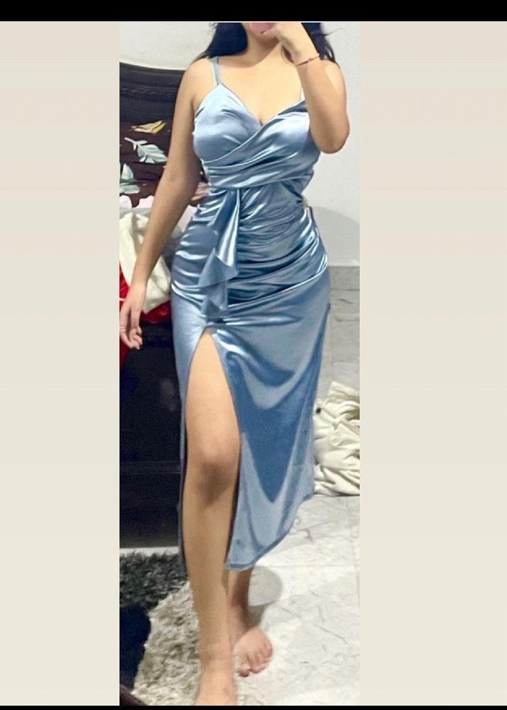 Babyblue Slit Dress🩵