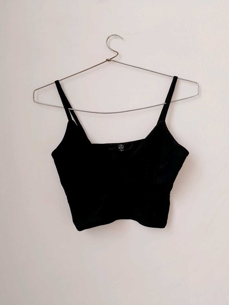 Black Vneck Crop Top.