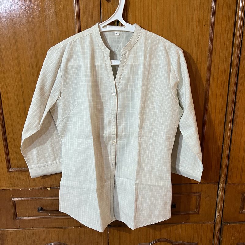 Semi Formal Shirt W Mandarin Collar