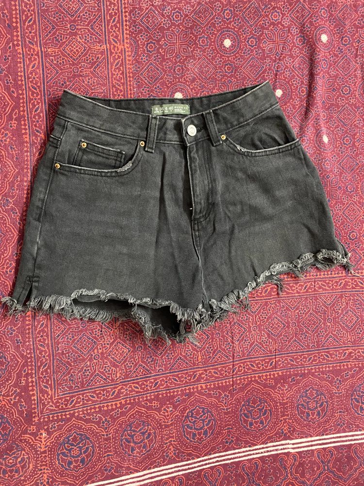 Black High Waist Shorts