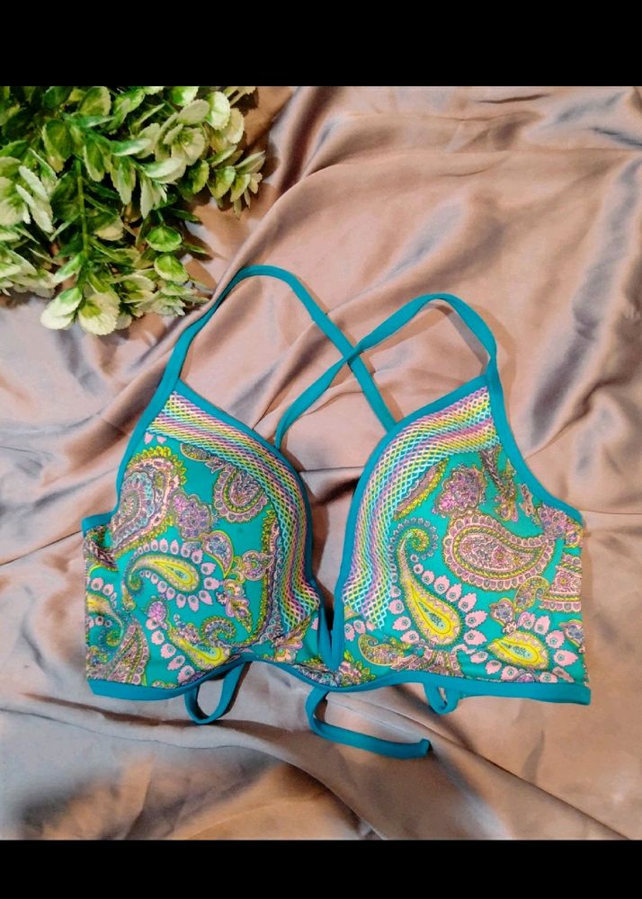 Embroidery Padded Bra