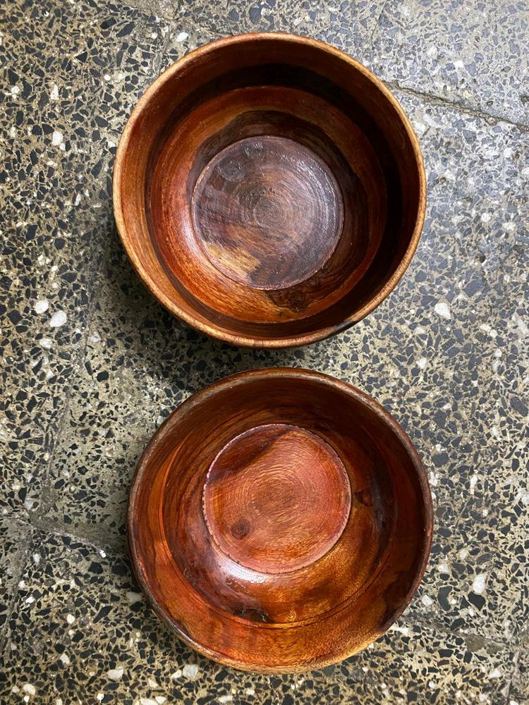 2pice Wooden Bowl