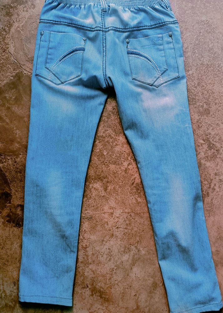 Navy Blue Color Jeans For Mens.