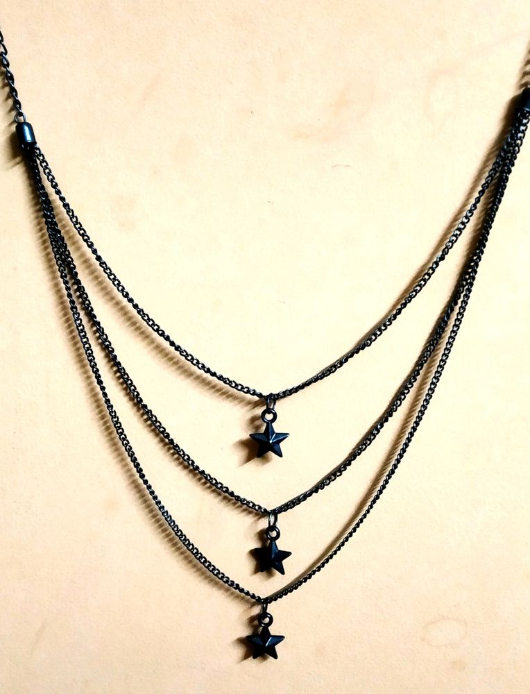 Combo Of-2 Black Metal Multi Layer Chain