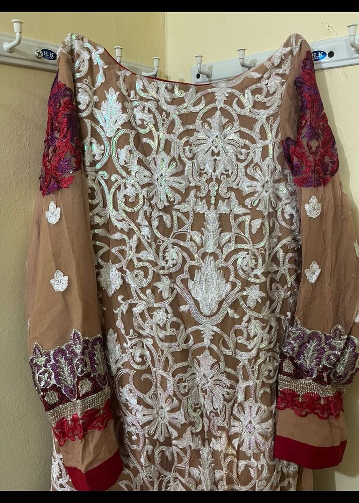 Original Pakistani Heavy Suit With Worked Duppata