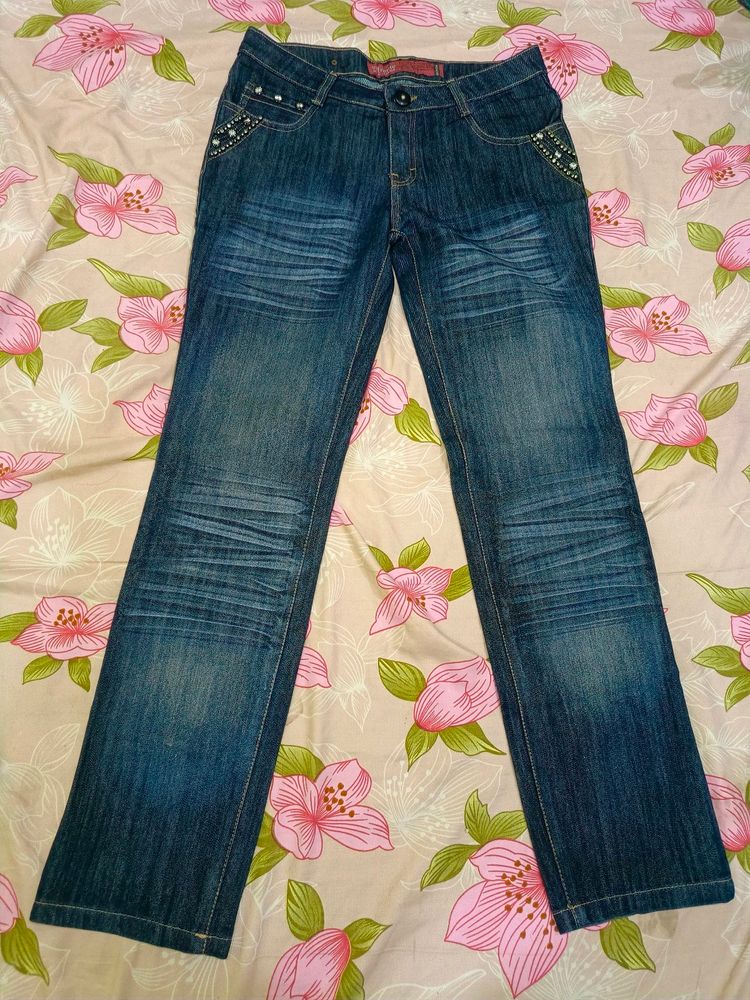 Dark Blue Jeans For Womens