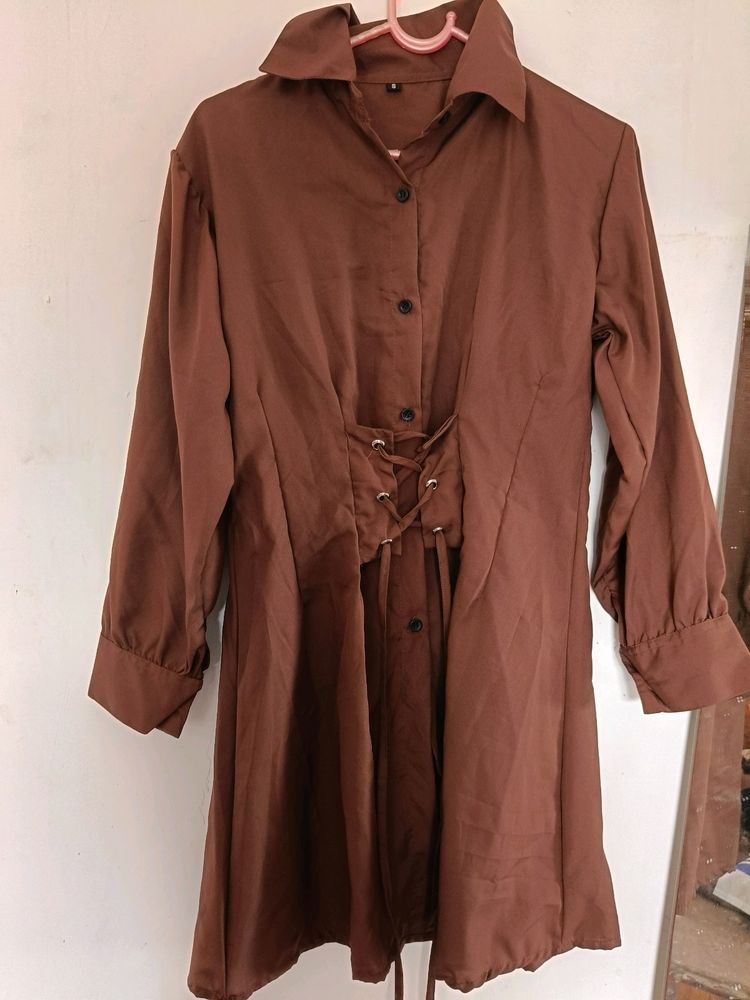 Brown Shirt Dress Latest Design