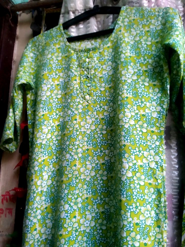 Green Colour Kurti Set