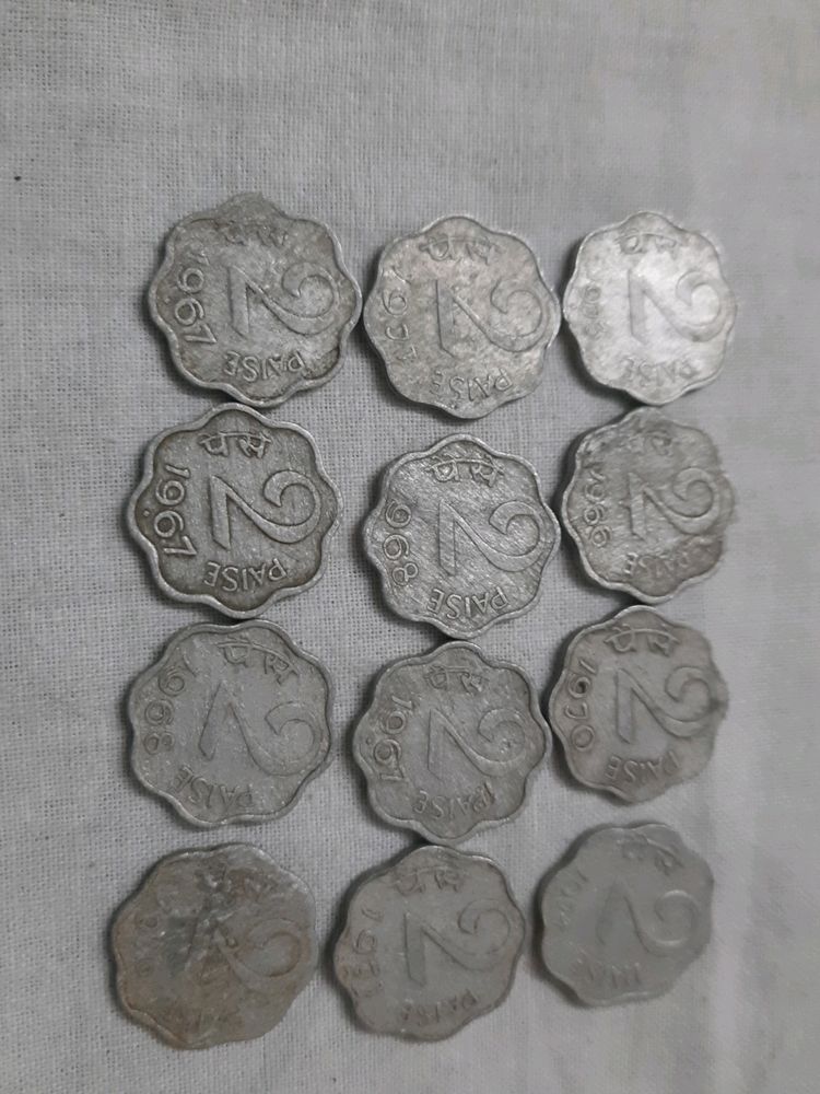 2 paisa Old 12 Coins