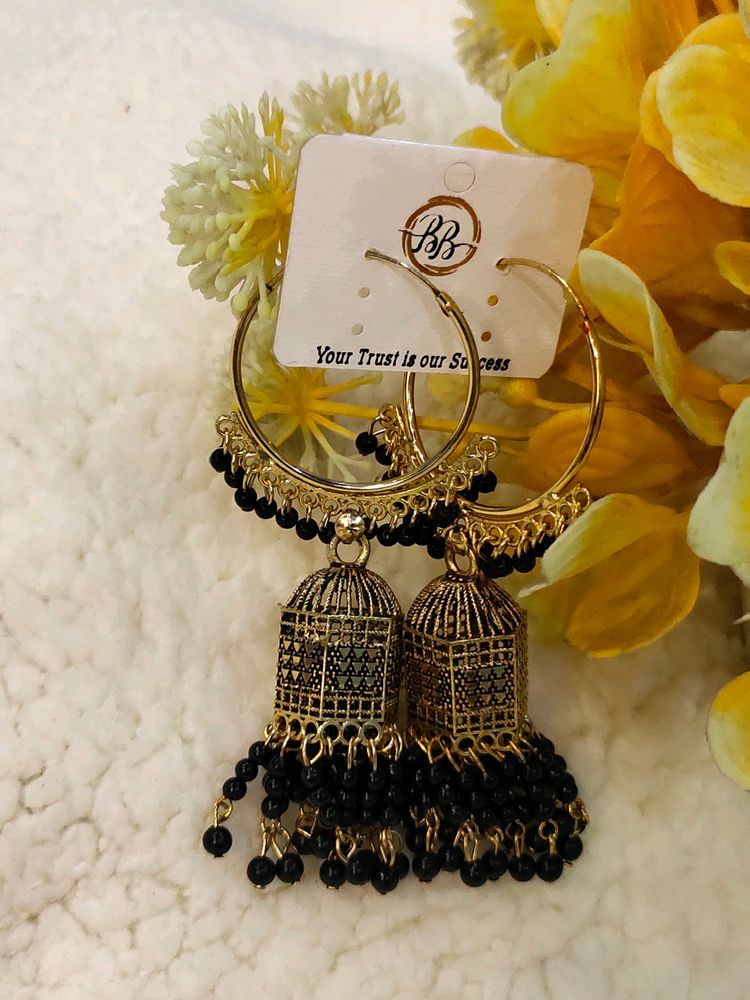 Jhumka In Black Colour ⚫ / Jewellerycohub