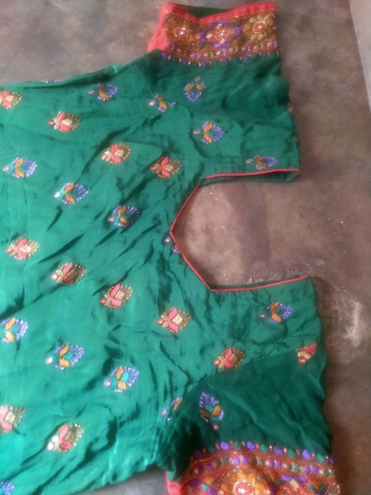 Green Colour Stitched New Patiala Suit