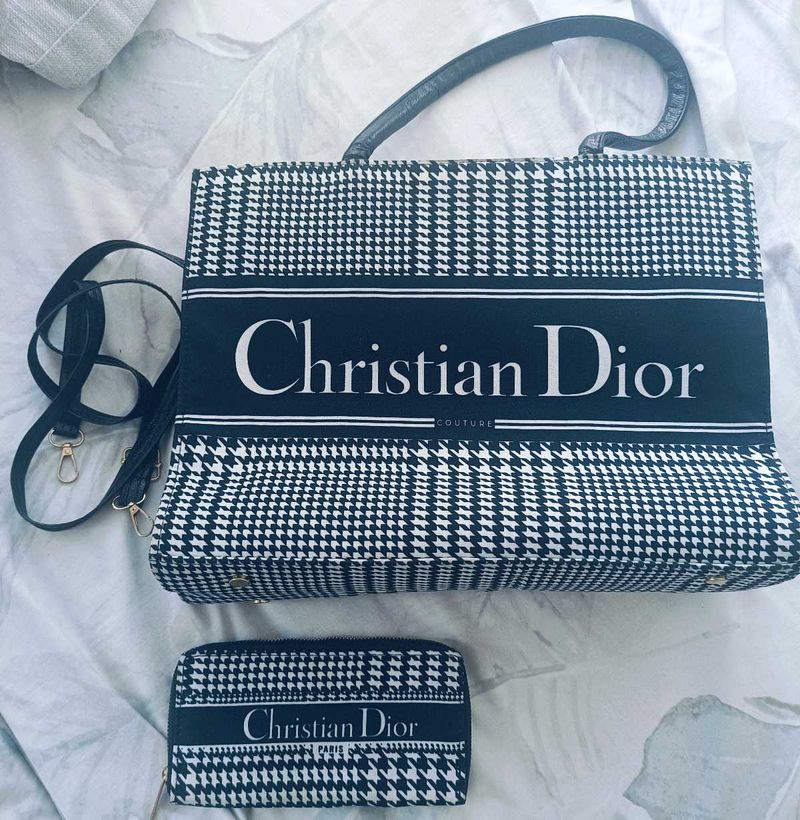 Christian Dior Handbag With Wallet