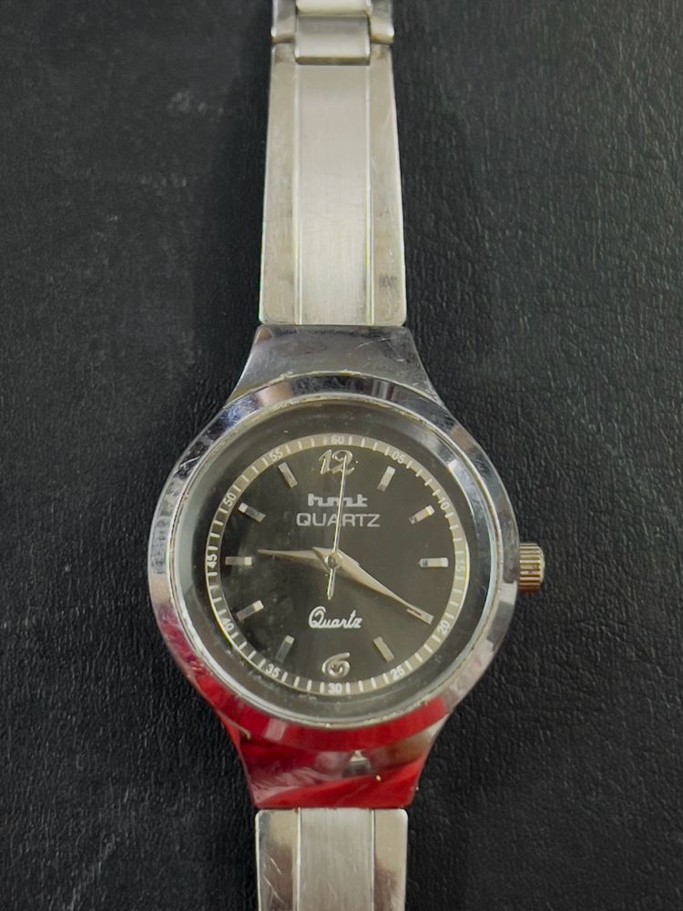 Silver Hmt Watch For Women With Silve Steel Strap