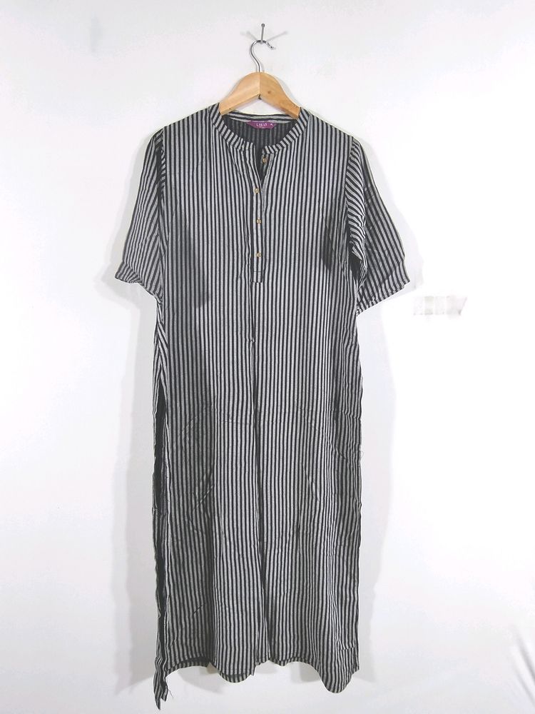 Grey And Black Striped Kurta (Women's)