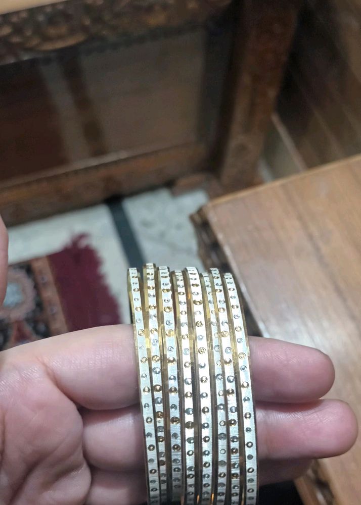 Golden Bangles Set Of 12